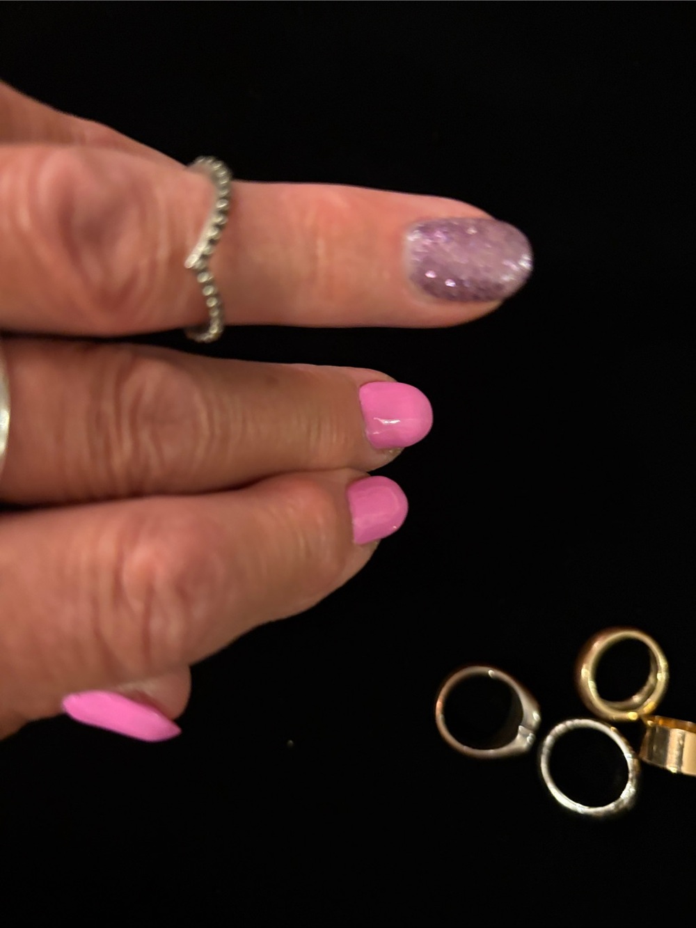 Women’s Mixed Metal Stackable Rings - Gold & Silver 5 - Picture 6 of 6